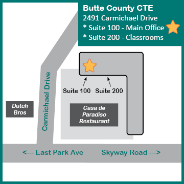 Map of Butte County CTE Office